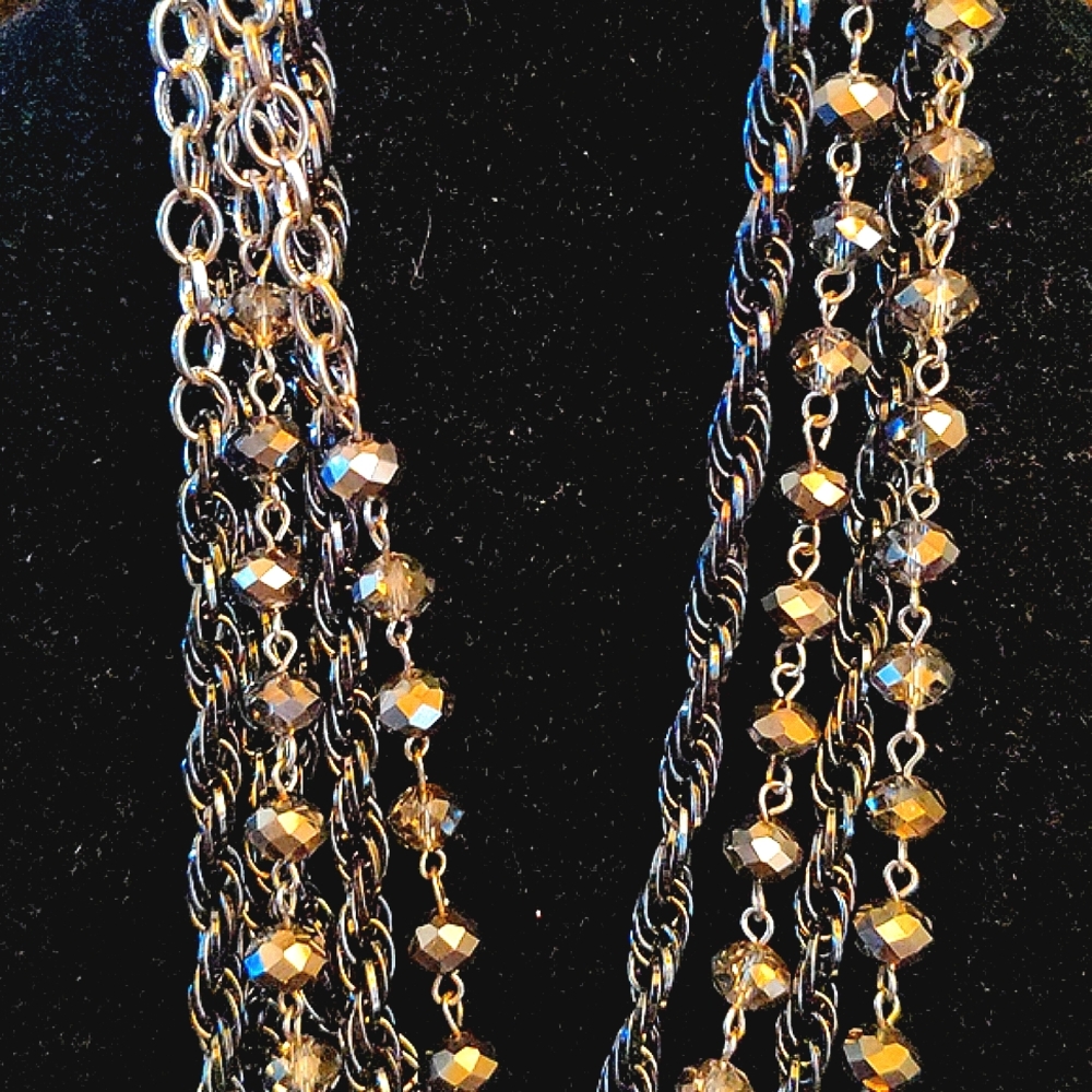 ❤️ Necklace Chains Beads Sparkle
